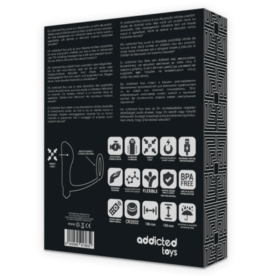 addicted toys anello per pene con telecomando plug anale nero ricaricabile 1