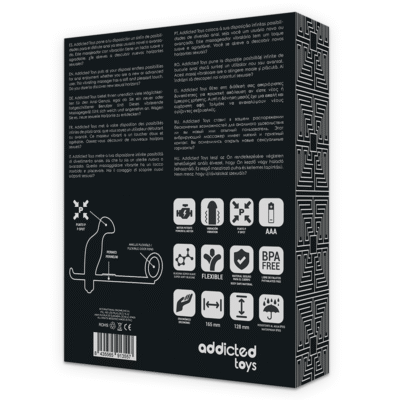 addicted toys plug anale con anello in silicone nero 12 cm 3