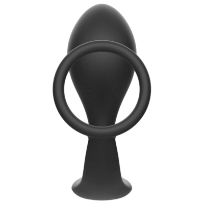 addicted toys plug anale con anello in silicone nero