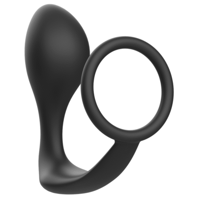 addicted toys plug anale con anello in silicone nero 6