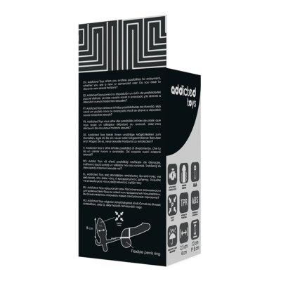 addicted toys plug anale con doppio anello nero 1