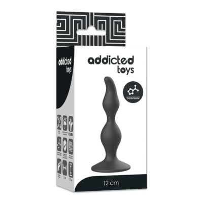 addicted toys plug sessuale anale 12 cm nero 1