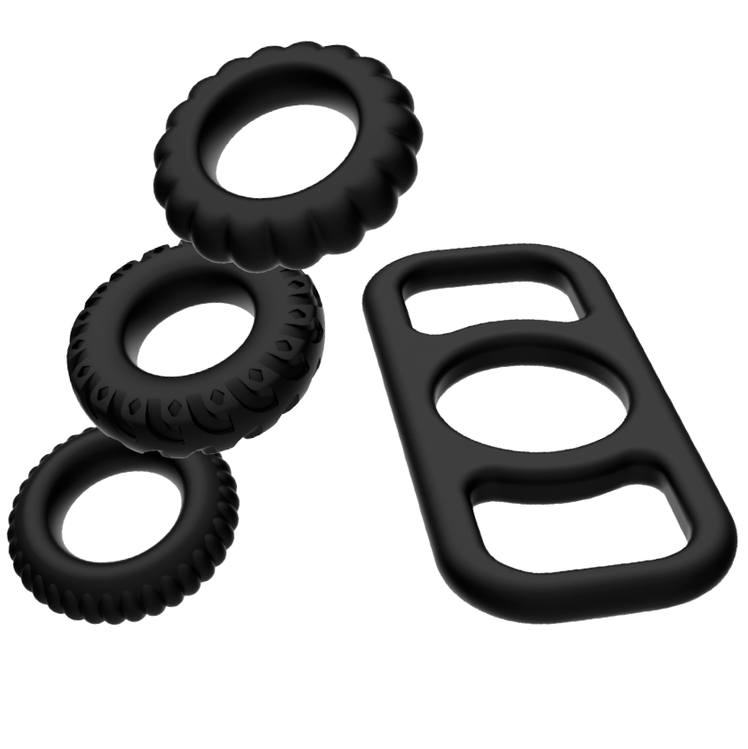 ADDICTED TOYS - SET DI ANELLI PER CAZZO - 4 PEZZI - immagine 2