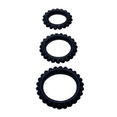 baile titan set 3 pz anelli per il cazzo nero 2.8 2.4 1.9 cm 4