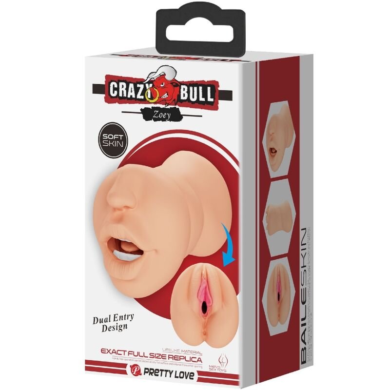 CRAZY BULL - ZOEY MASTUBADOR A FORMA DI VAGINA DOPPIA ENTRATA - immagine 8
