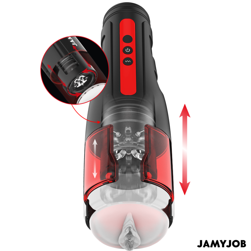 JAMYJOB - MASTURBATORE AUTOMATICO CYCLONE 10 MODI DI ROTAZIONE E SPINTA - immagine 2