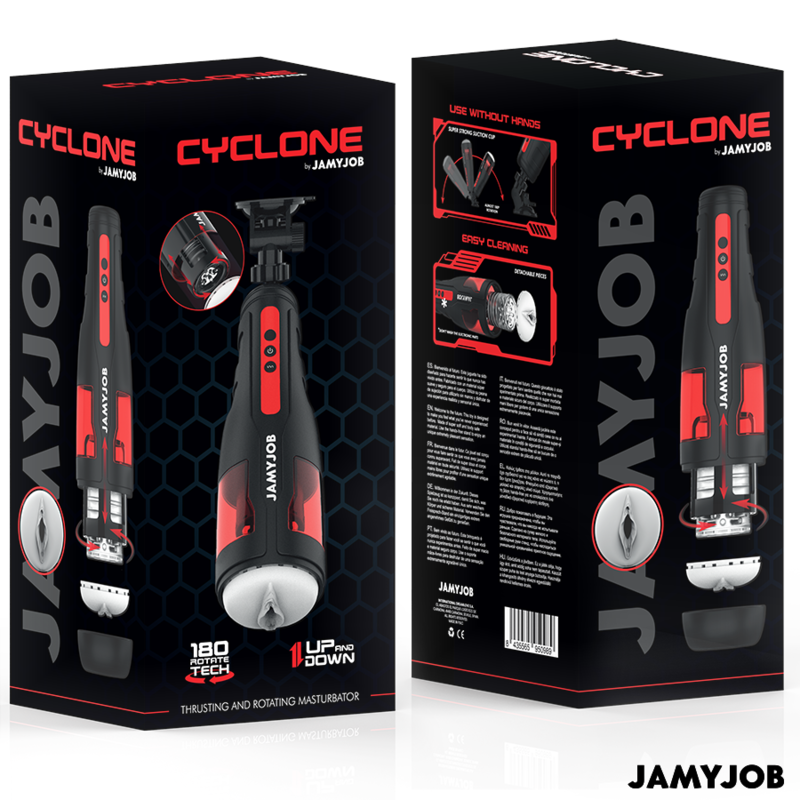 JAMYJOB - MASTURBATORE AUTOMATICO CYCLONE 10 MODI DI ROTAZIONE E SPINTA - immagine 7