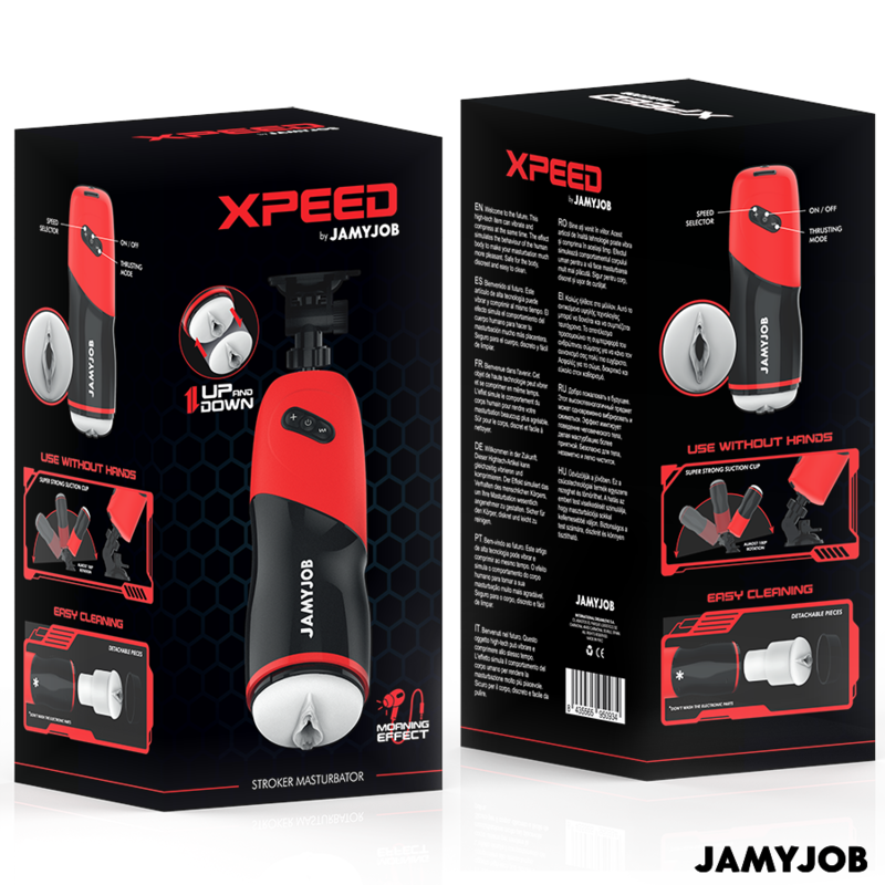 JAMYJOB - MASTURBATORE AUTOMATICO XPEED 5 MODI DI SPINTA ED EFFETTO SONORO - immagine 7
