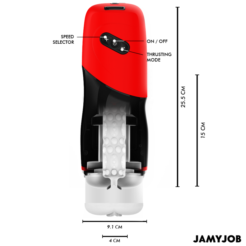 JAMYJOB - MASTURBATORE AUTOMATICO XPEED 5 MODI DI SPINTA ED EFFETTO SONORO - immagine 3