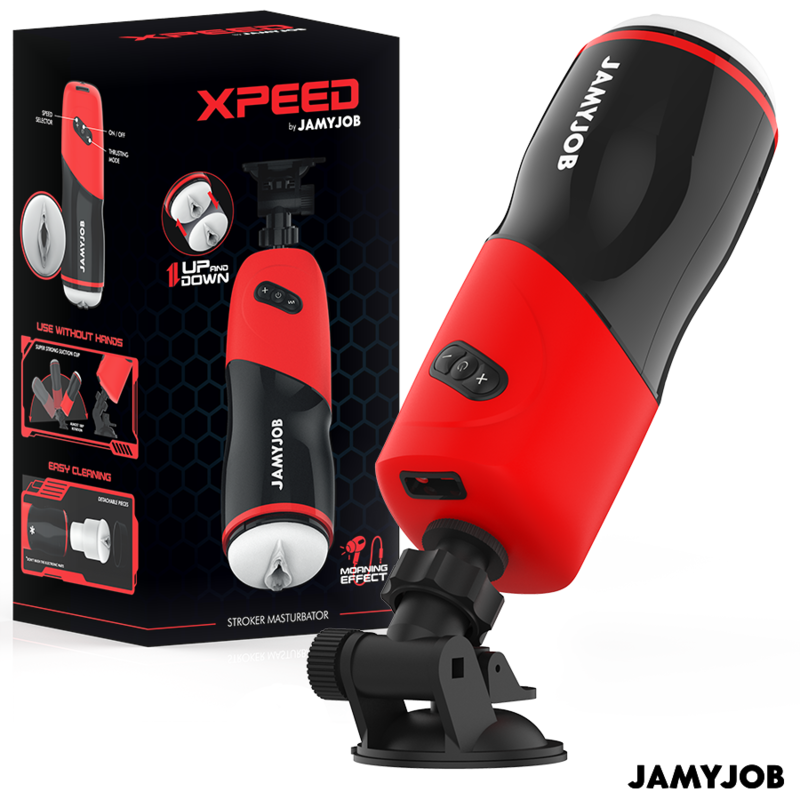 JAMYJOB - MASTURBATORE AUTOMATICO XPEED 5 MODI DI SPINTA ED EFFETTO SONORO