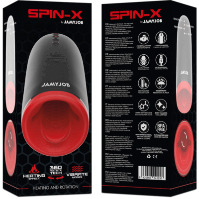 jamyjob masturbatore riscaldante e rotante spin x 2