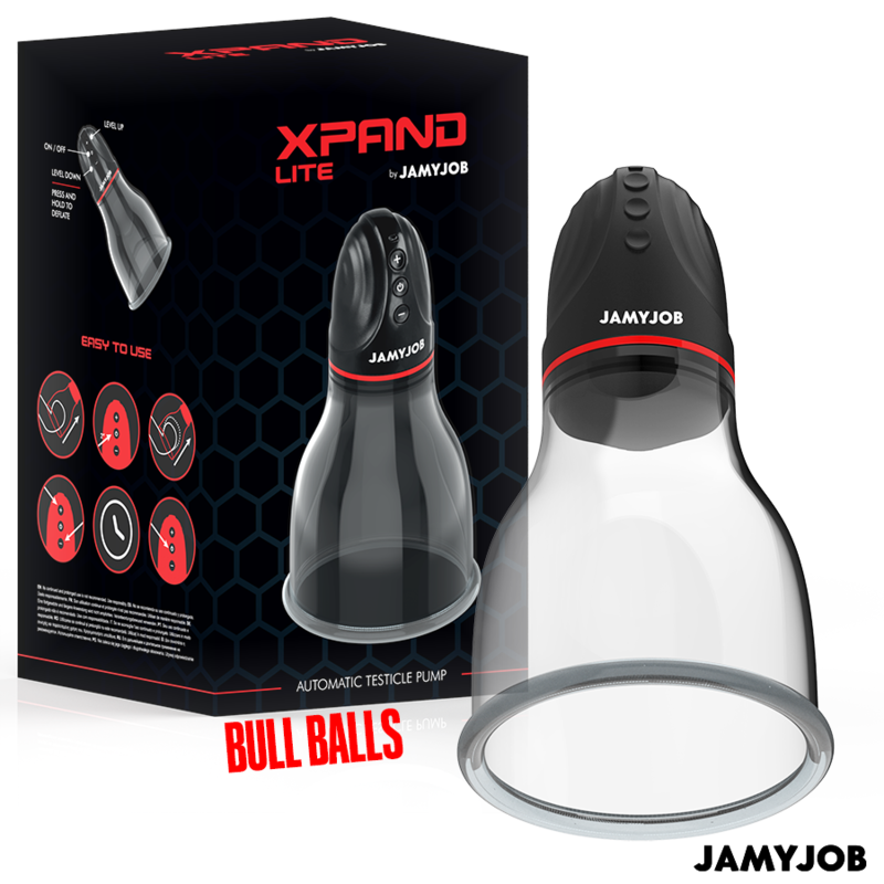 JAMYJOB - POMPA AUTOMATICA PER TESTICOLI XPAND LITE 3 LIVELLI DI ONDE STIMOLANTI GRIGIO
