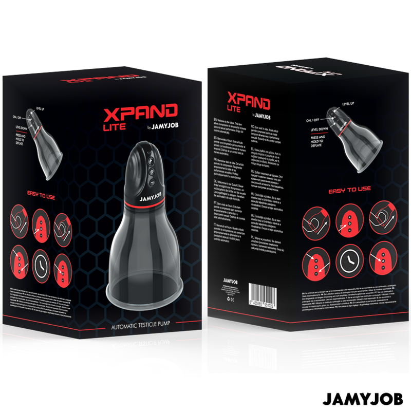 JAMYJOB - POMPA AUTOMATICA PER TESTICOLI XPAND LITE 3 LIVELLI DI ONDE STIMOLANTI GRIGIO - immagine 7