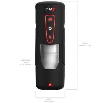 pdx elite masturbatore automatico milk me hotter con vibrazione a spinta e effetto calore 6