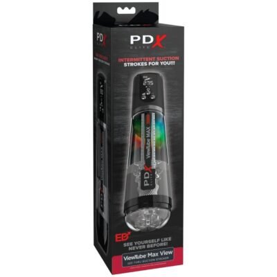 pdx elite viewtube max view masturbatore automatico con aspirazione trasparente 3