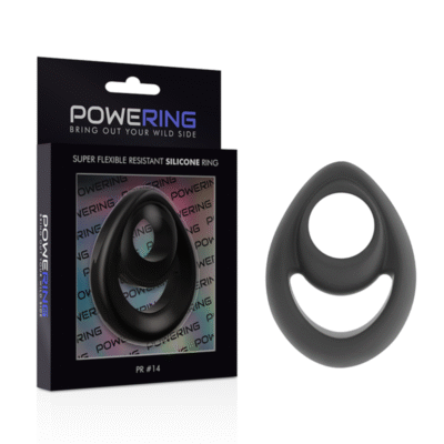 powering anello per pene e testicoli super flessibile e resistente pr14 nero 6