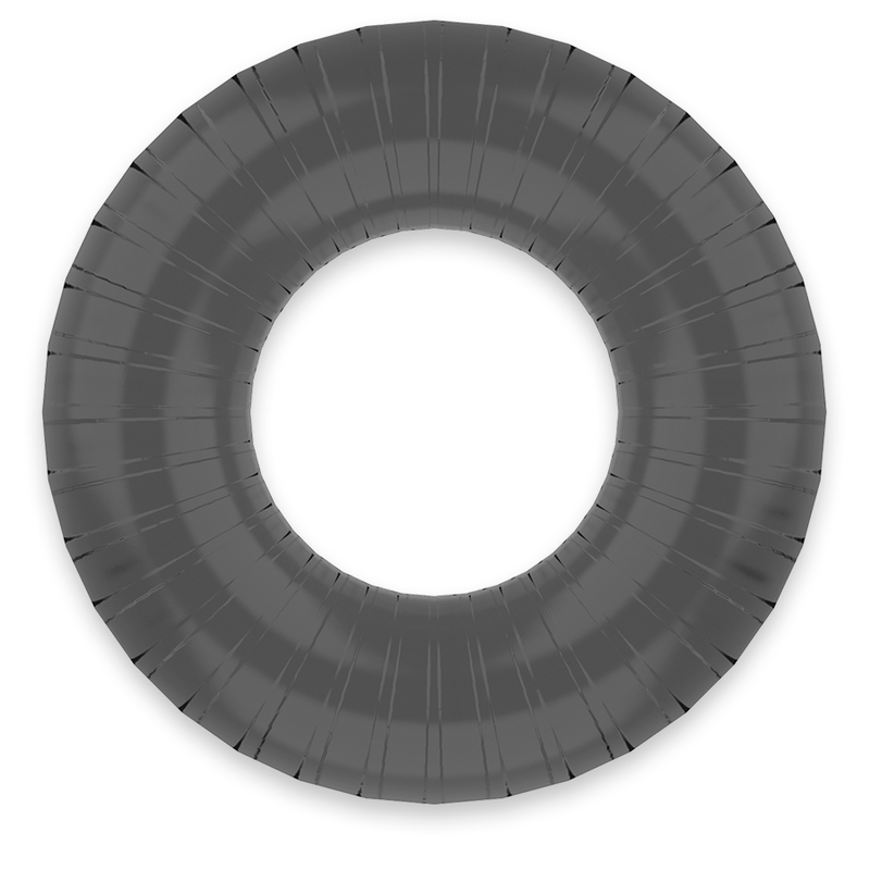 POWERING - ANELLO PER PENE SUPER FLESSIBILE E RESISTENTE 4,5 CM PR07 NERO - immagine 3
