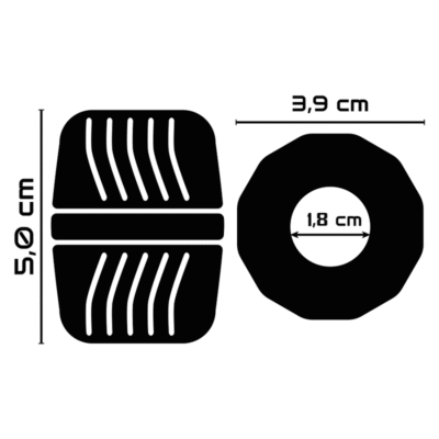 powering anello per pene super flessibile e resistente 5 cm pr11 nero 3