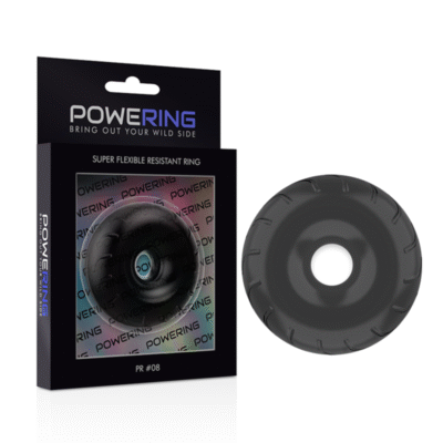 powering anello per pene super flessibile e resistente 5cm pr08 nero 4