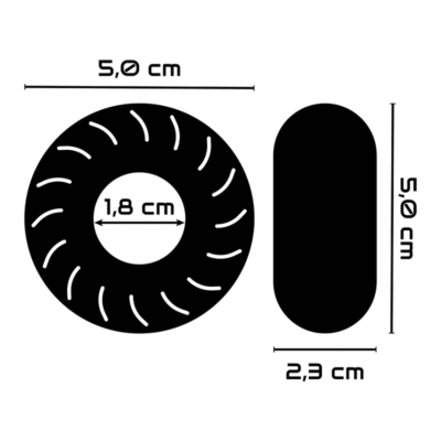powering anello per pene super flessibile e resistente 5cm pr08 nero 9