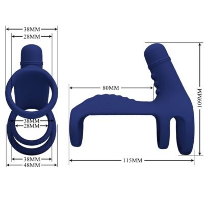 pretty love anello vibrante elish con estensione blu 7