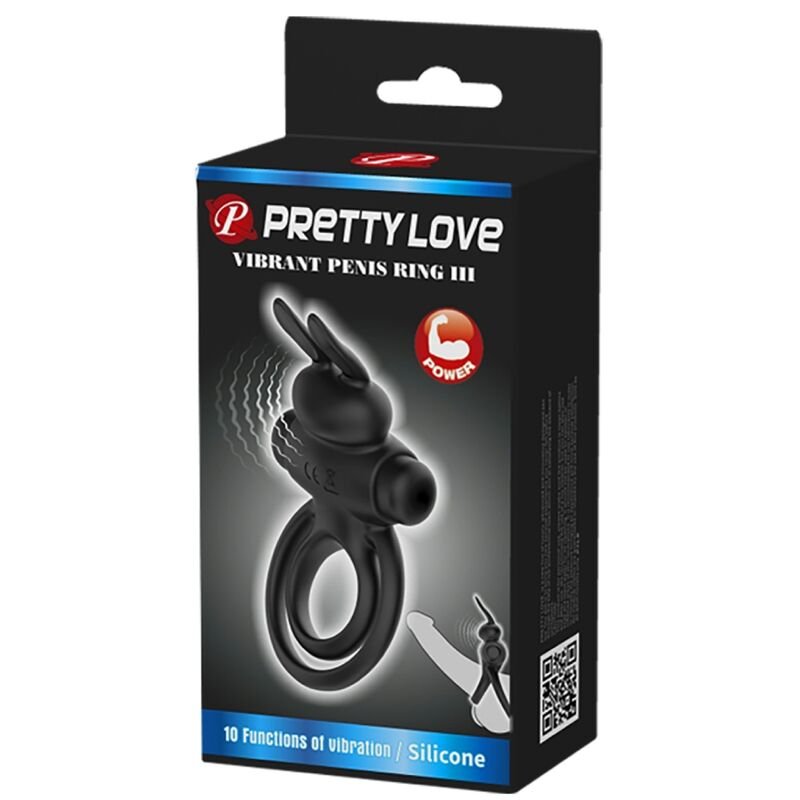 PRETTY LOVE - ANELLO VIBRATOR III RABBIT PER PENE NERO - immagine 9