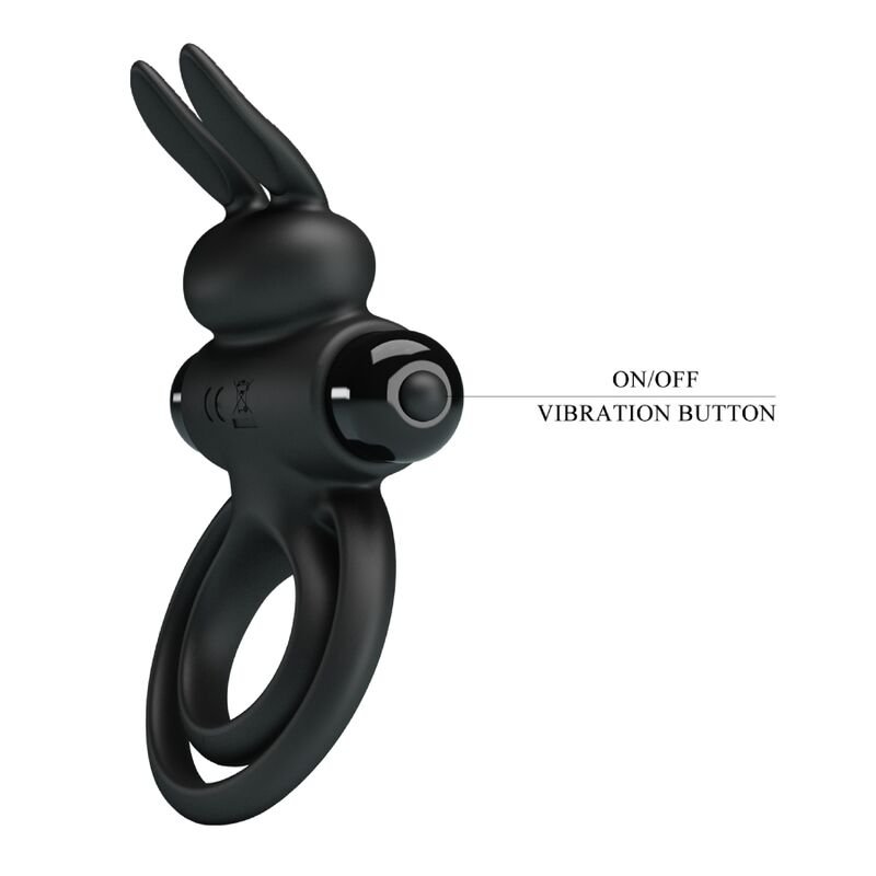 PRETTY LOVE - ANELLO VIBRATOR III RABBIT PER PENE NERO - immagine 7