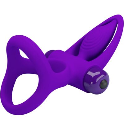 pretty love anello vibratore 10 vibrazioni in silicone violetto 1