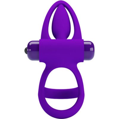 pretty love anello vibratore 10 vibrazioni in silicone violetto 8