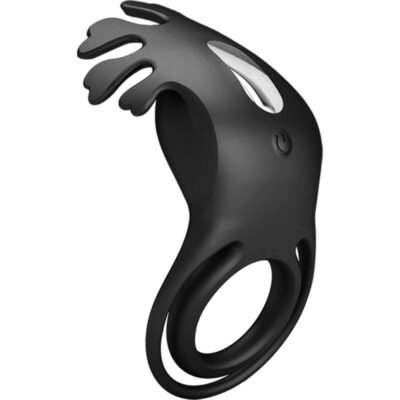 pretty love anello vibratore ruben 7 vibrazioni in silicone nero 4