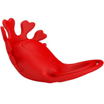 pretty love anello vibratore ruben 7 vibrazioni in silicone rosso 2