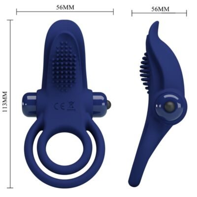 pretty love bronson anello doppio con vibrazione blu 3
