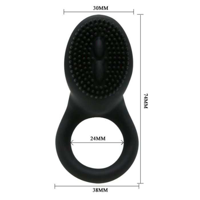 PRETTY LOVE - COBRA ANELLO VIBRATORE NERO - immagine 5