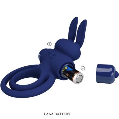 pretty love darey doppio anello vibrante coniglio blu 1