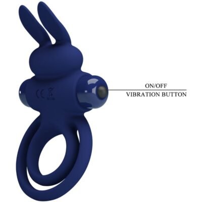 pretty love darey doppio anello vibrante coniglio blu