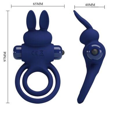 pretty love darey doppio anello vibrante coniglio blu 5