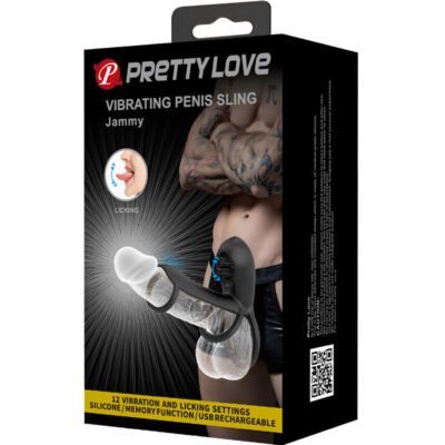 pretty love guaina per pene jammy 12 vibrazioni con lingua in silicone ricaricabile 1