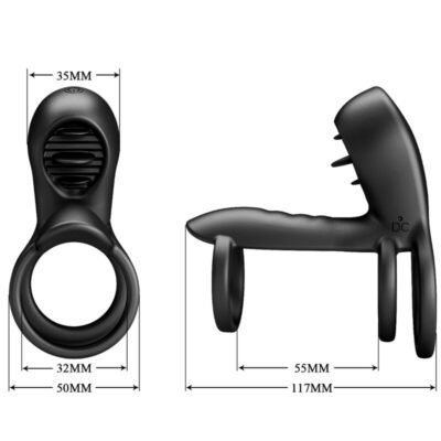 pretty love guaina per pene jammy 12 vibrazioni con lingua in silicone ricaricabile 4
