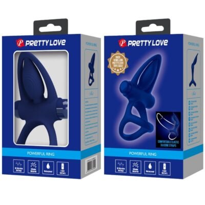 pretty love mat doppio anello con vibrazione e stimolatore blu 3