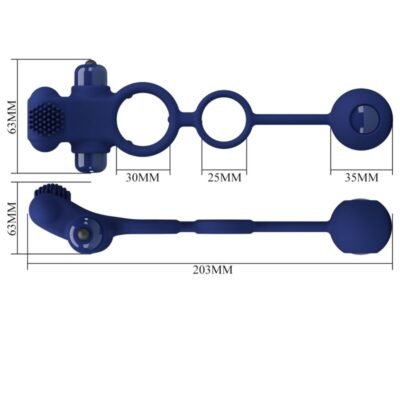 pretty love remington doppio anello vibrante con spina blu 8