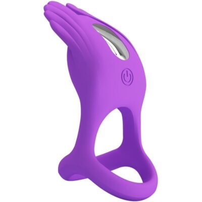 pretty love silas anello per pene vibrante 7 vibrazioni in silicone viola 3