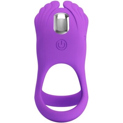 pretty love silas anello per pene vibrante 7 vibrazioni in silicone viola 4