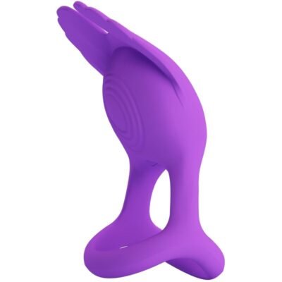 pretty love silas anello per pene vibrante 7 vibrazioni in silicone viola 6