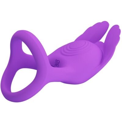 pretty love silas anello per pene vibrante 7 vibrazioni in silicone viola 8