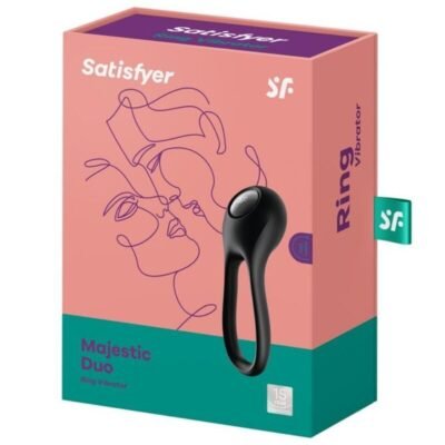 satisfyer vibratore ad anello majestic duo nero 3