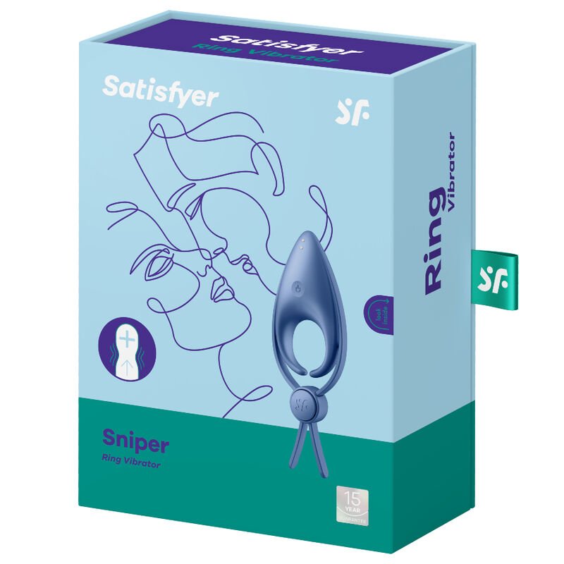 SATISFYER - VIBRATORE AD ANELLO SNIPER BLU - immagine 3