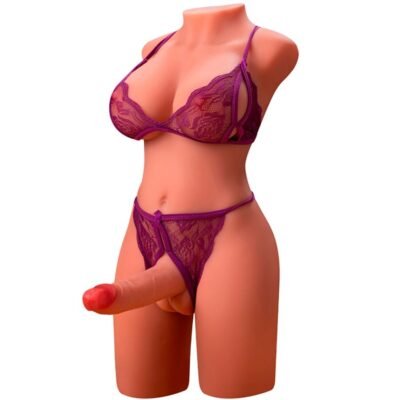 xise miah lady boy torso femminile con dildo con vibrazione e spinta 55 cm 5